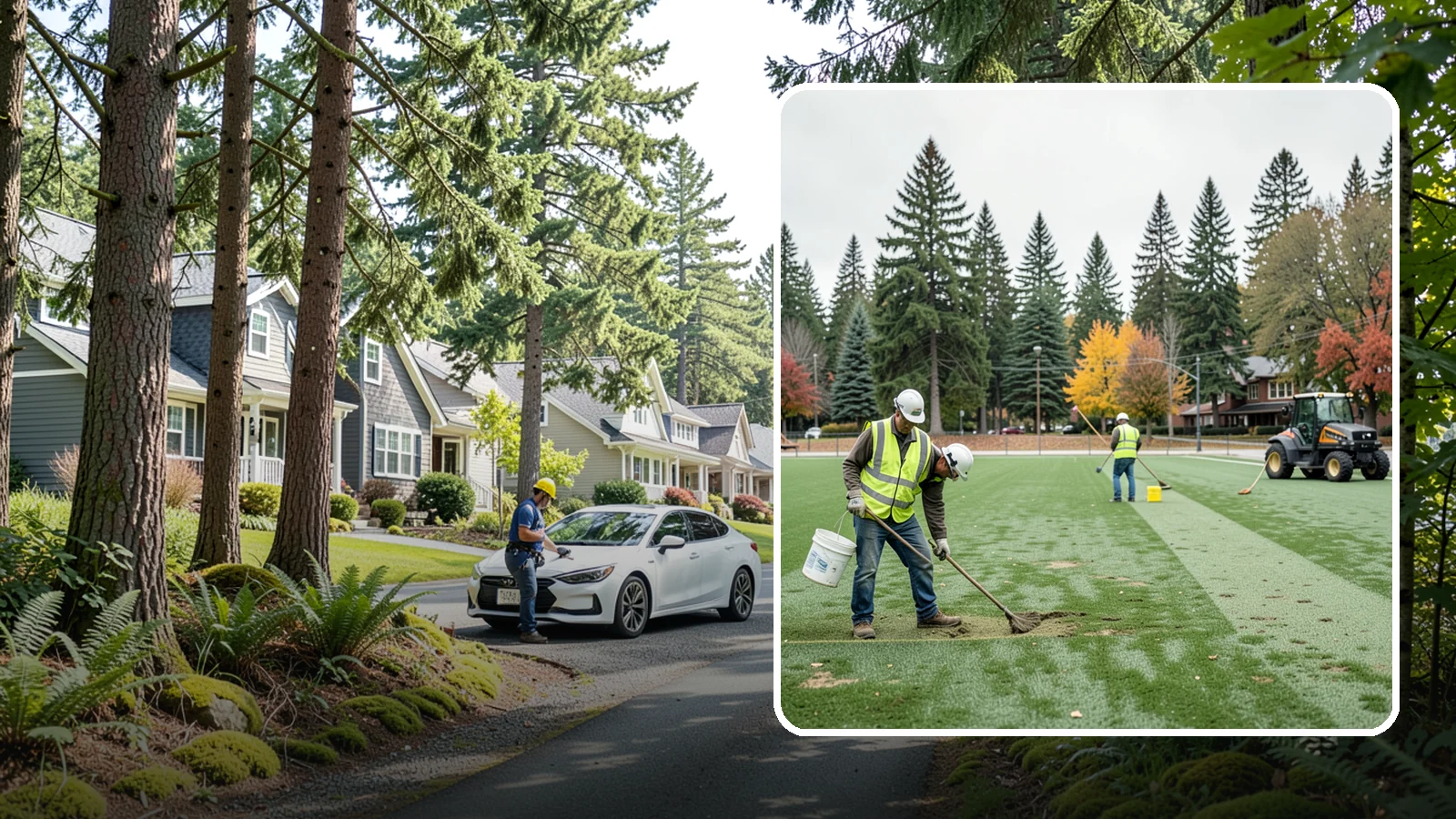 Athletic Field Overseeding in Normandy Park, King County, WA - Overseeding of worn sports turf that restores density, coverage, and durability on public athletic fields.
