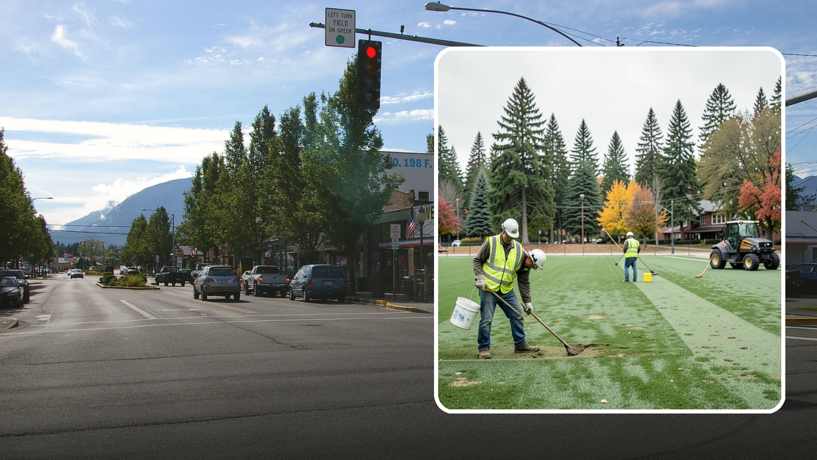 Athletic Field Overseeding in North Bend, King County, WA - Overseeding of worn sports turf that restores density, coverage, and durability on public athletic fields.
