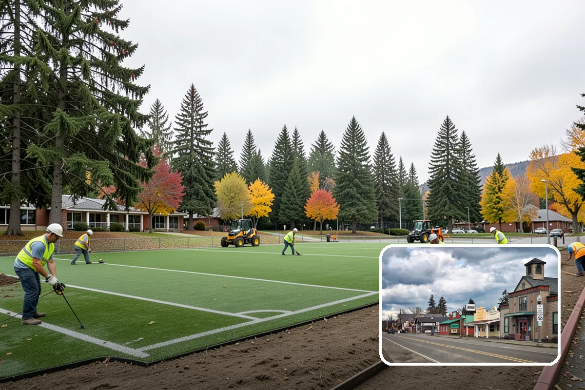Athletic Field Overseeding in Roy, Pierce County, WA - Restored turf density that improves safety and appearance
