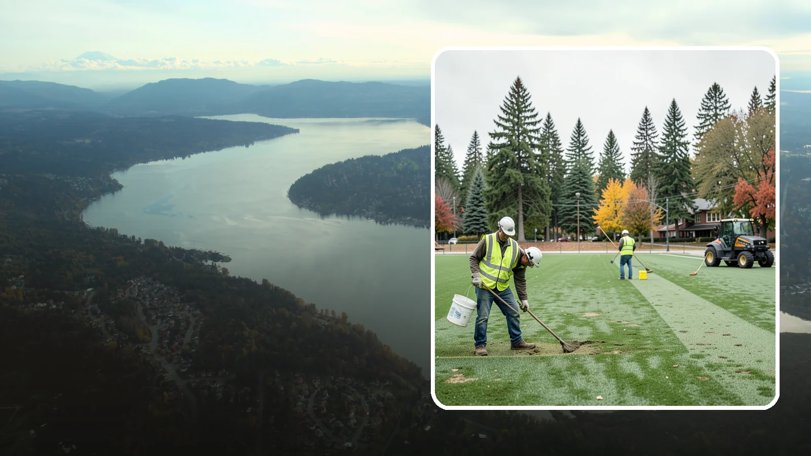 Athletic Field Overseeding in Sammamish, King County, WA - Overseeding of worn sports turf that restores density, coverage, and durability on public athletic fields.