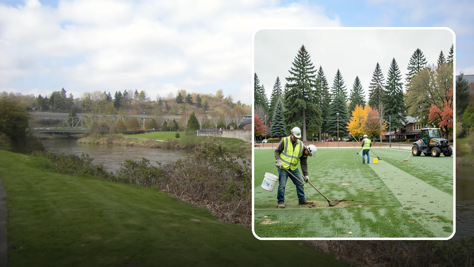 Athletic Field Overseeding in Tukwila, King County, WA - Overseeding of worn sports turf that restores density, coverage, and durability on public athletic fields.