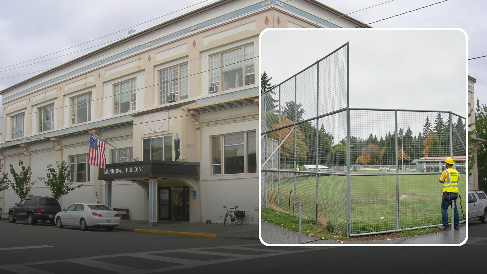Backstop Installation in Anacortes, Skagit County, WA - Installation of ballfield backstops and protective fencing to regulation height and safety standards.