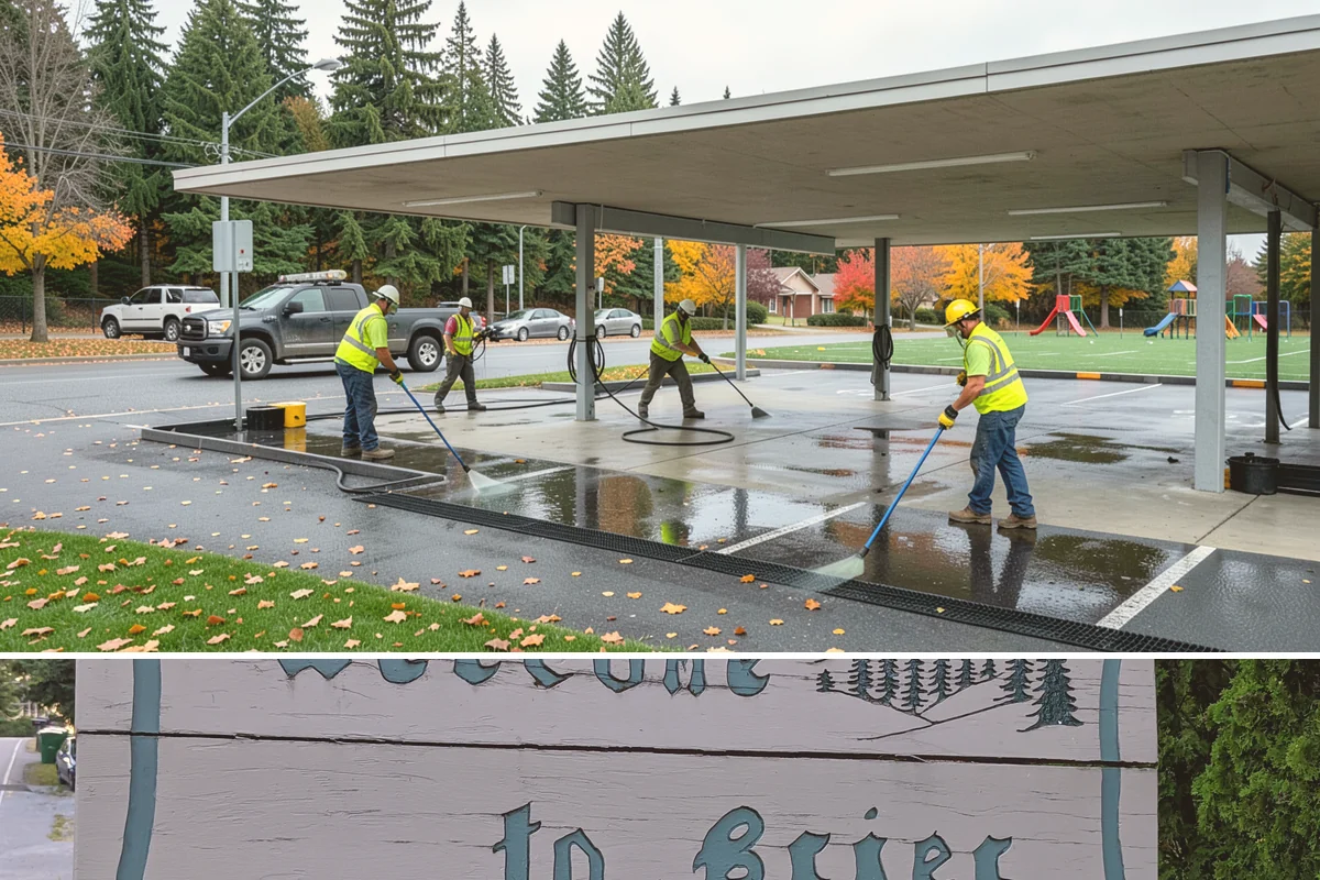 Backstop Installation in Brier, Snohomish County, WA - Footing and structural work is best scheduled in the drier months when excavations and concrete cure reliably.