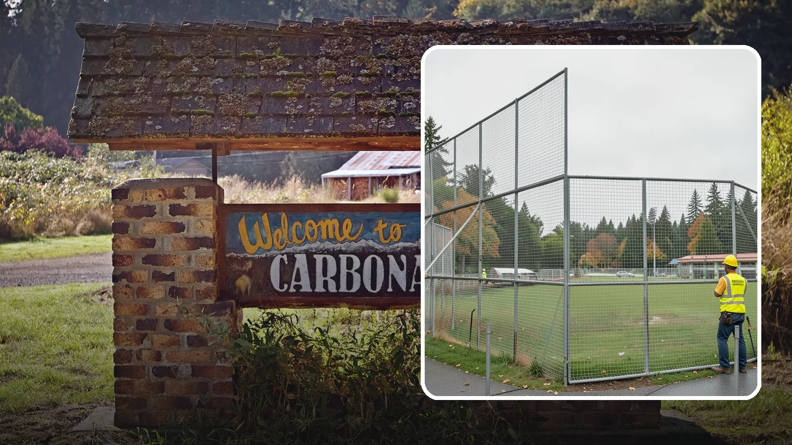 Backstop Installation in Carbonado, Pierce County, WA - Installation of ballfield backstops and protective fencing to regulation height and safety standards.