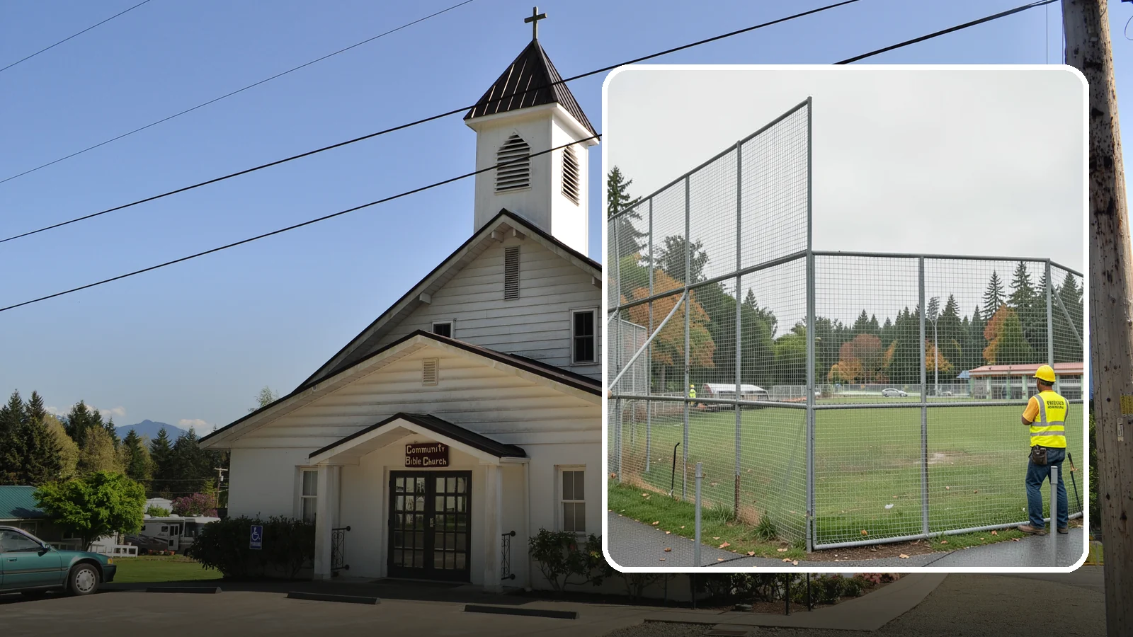Backstop Installation in Concrete, Skagit County, WA - Installation of ballfield backstops and protective fencing to regulation height and safety standards.