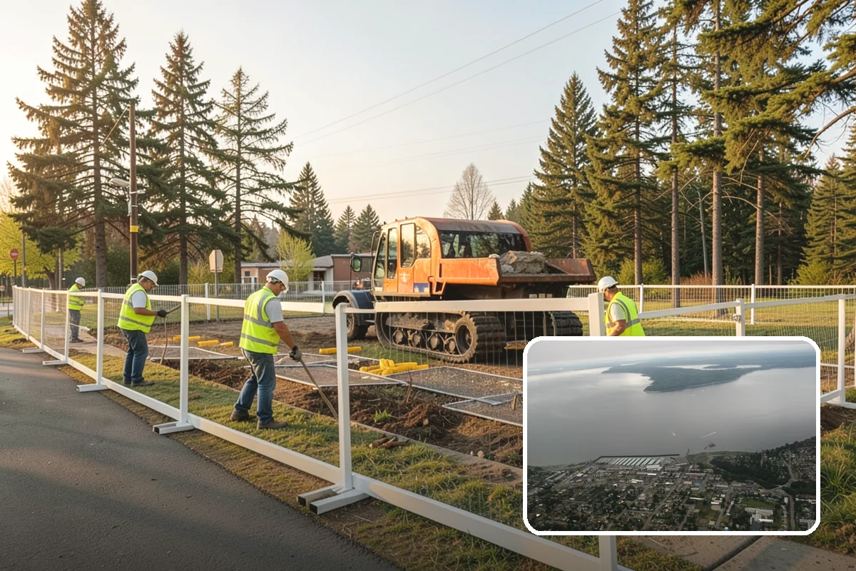 Backstop Installation in Des Moines, King County, WA - Contains foul balls and protects spectators behind home plate