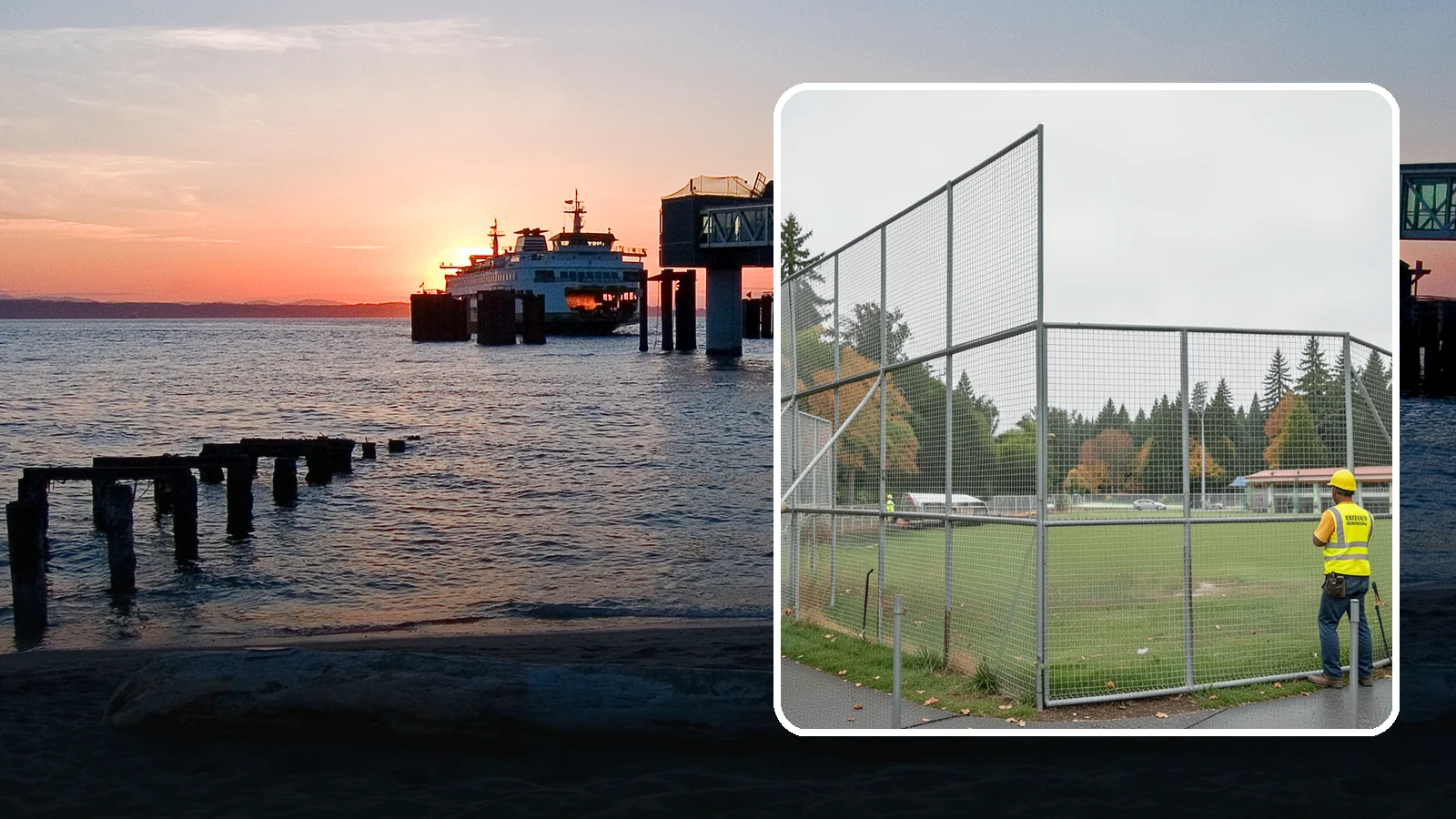 Backstop Installation in Edmonds, Snohomish County, WA - Installation of ballfield backstops and protective fencing to regulation height and safety standards.