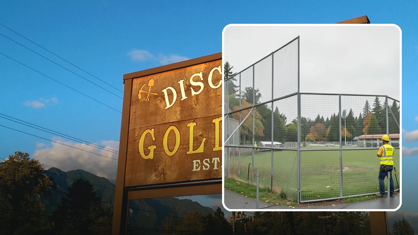Backstop Installation in Gold Bar, Snohomish County, WA - Installation of ballfield backstops and protective fencing to regulation height and safety standards.