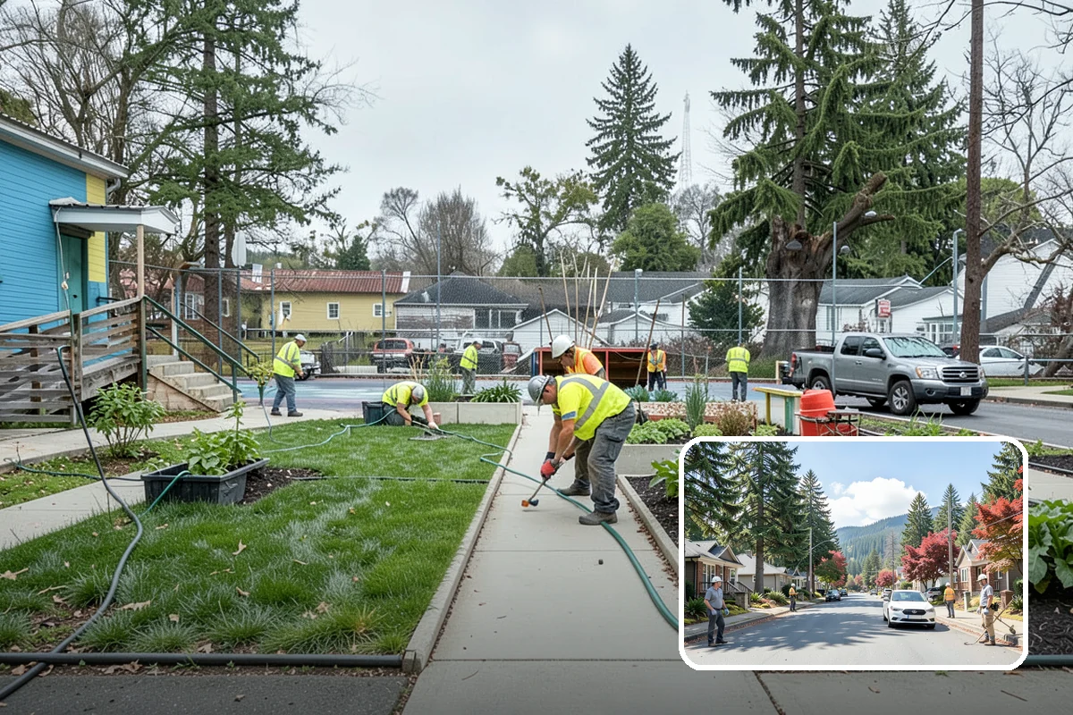 Backstop Installation in Hunts Point, King County, WA - Contains foul balls and protects spectators behind home plate