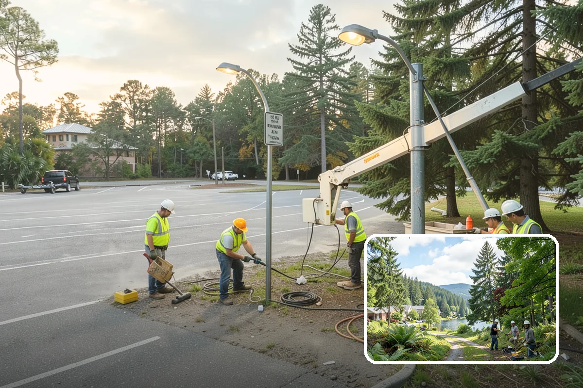 Backstop Installation in Lake Forest Park, King County, WA - Contains foul balls and protects spectators behind home plate