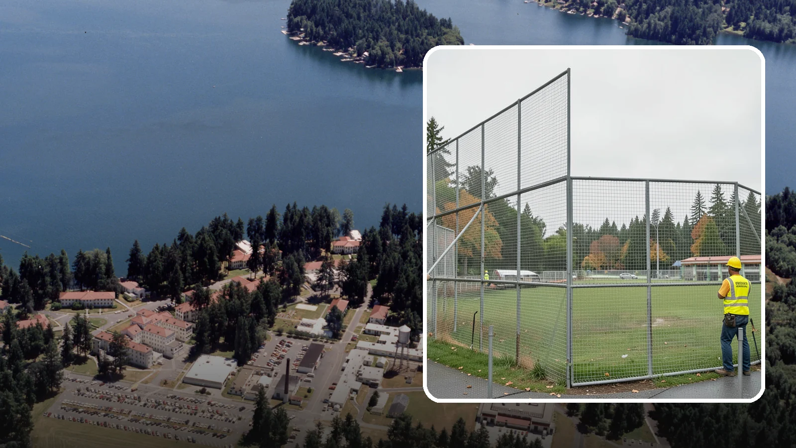 Backstop Installation in Lakewood, Pierce County, WA - Installation of ballfield backstops and protective fencing to regulation height and safety standards.