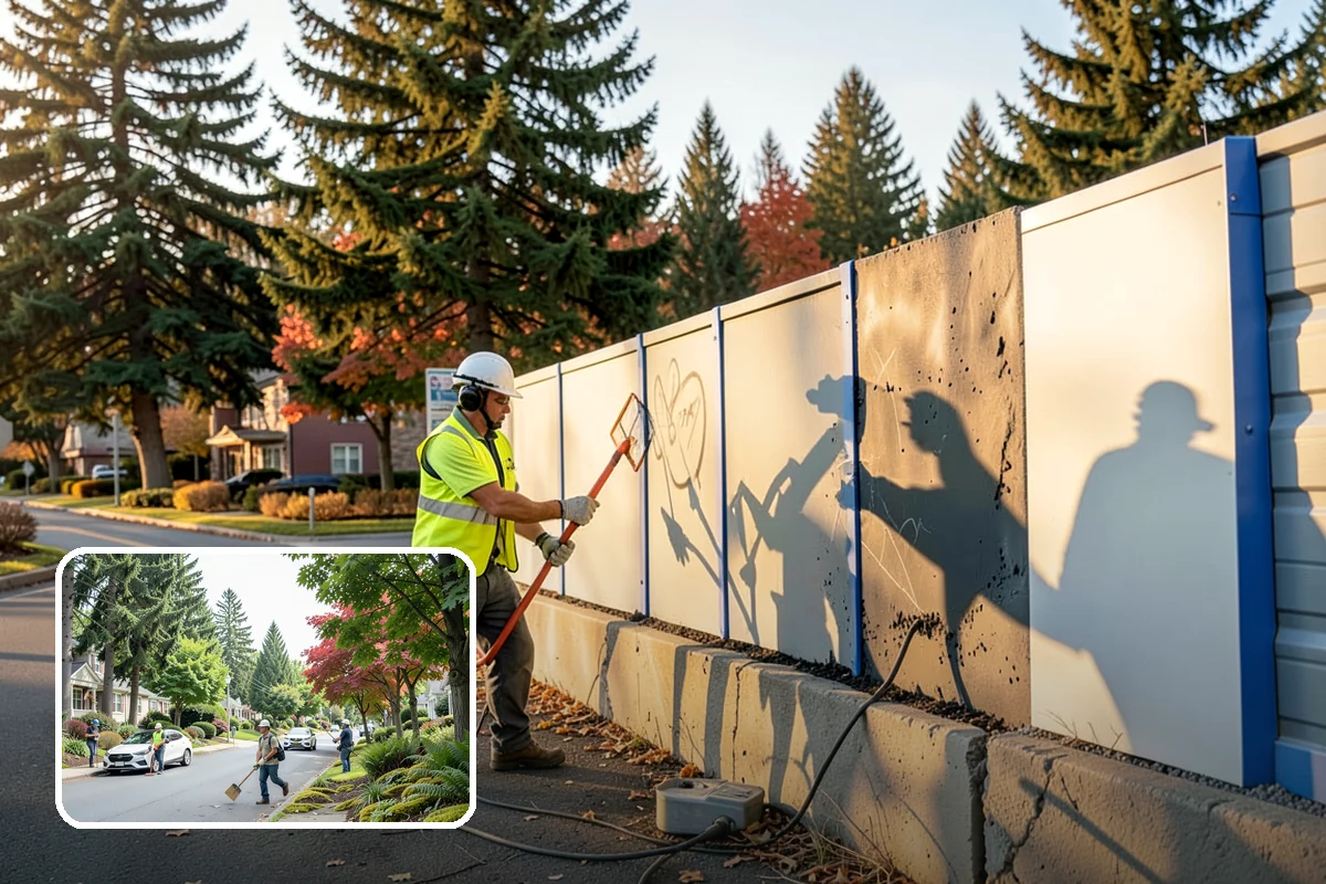 Banner Installation in Beaux Arts Village, King County, WA - Proper brackets and tensioning for wind resistance