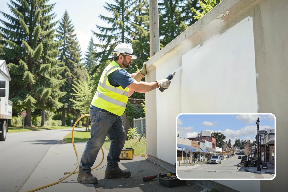 Banner Installation in Bothell, King County, WA - Proper brackets and tensioning for wind resistance