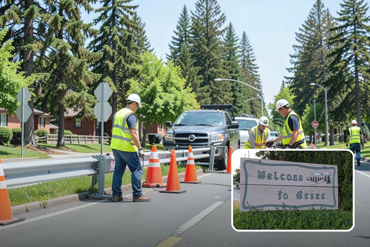 Banner Installation in Brier, Snohomish County, WA - Proper brackets and tensioning for wind resistance