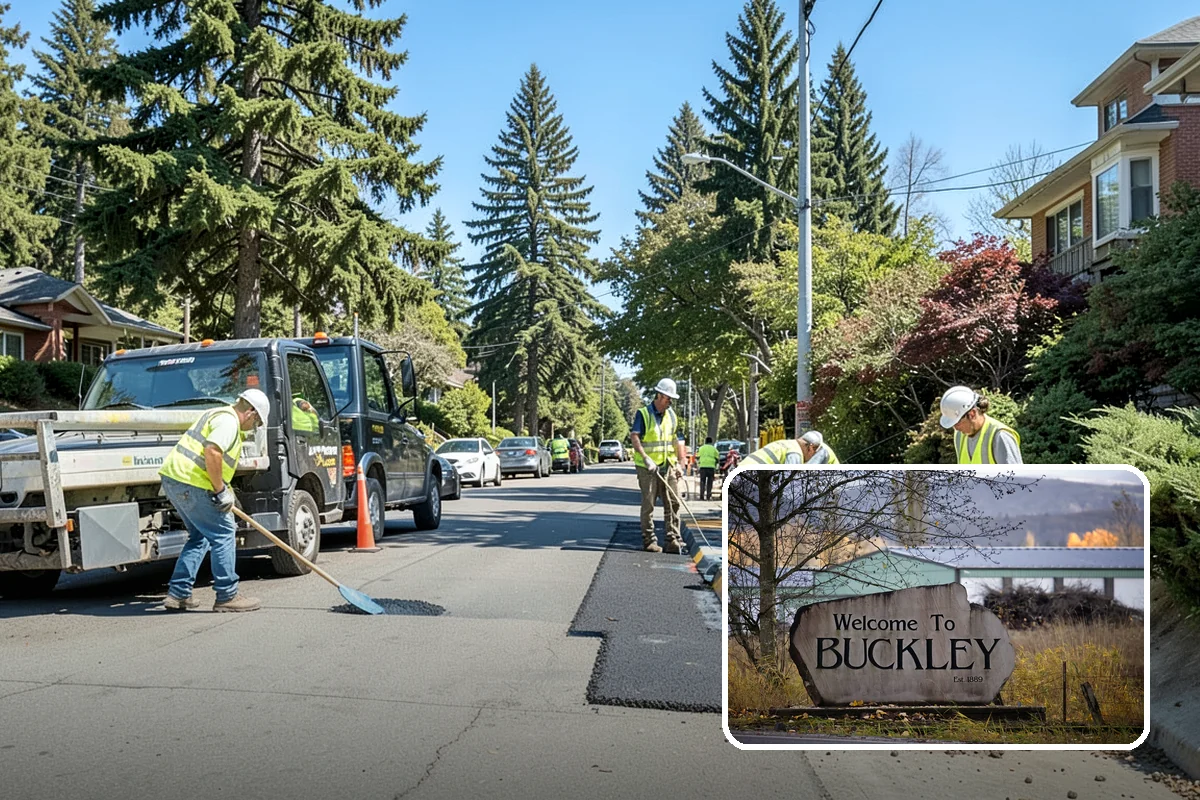 Banner Installation in Buckley, Pierce County, WA - Proper brackets and tensioning for wind resistance