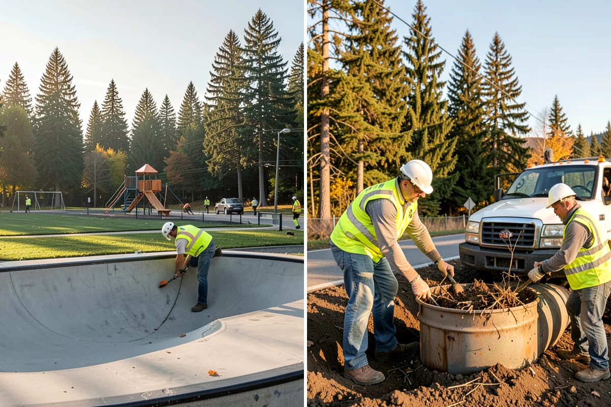 Banner Installation in Concrete, Skagit County, WA - Confirm banner locations, sizes, and pole hardware