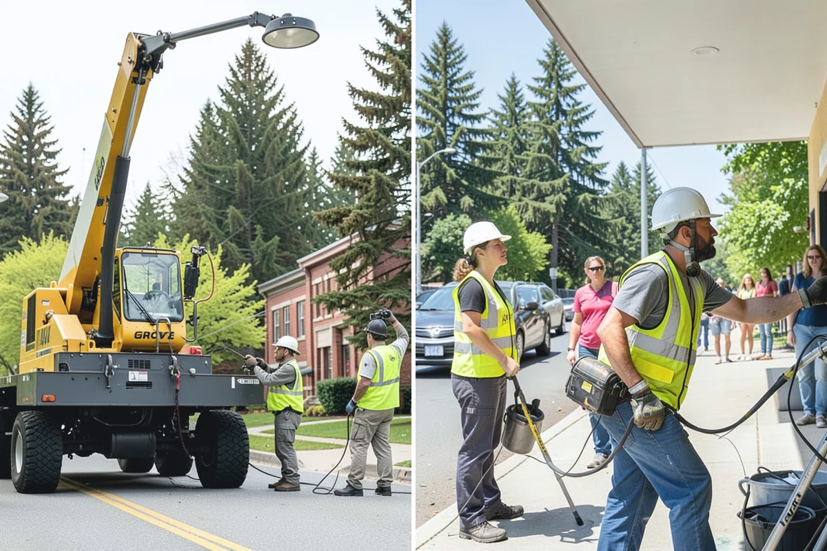Banner Installation in Darrington, Snohomish County, WA - Confirm banner locations, sizes, and pole hardware