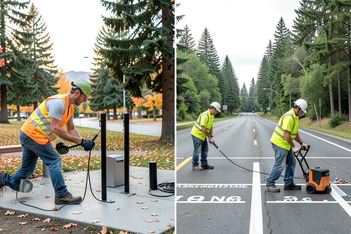 Bare Ground Vegetation Control in Arlington, Snohomish County, WA - Identify bare-ground zones and confirm setbacks from drainage and plantings