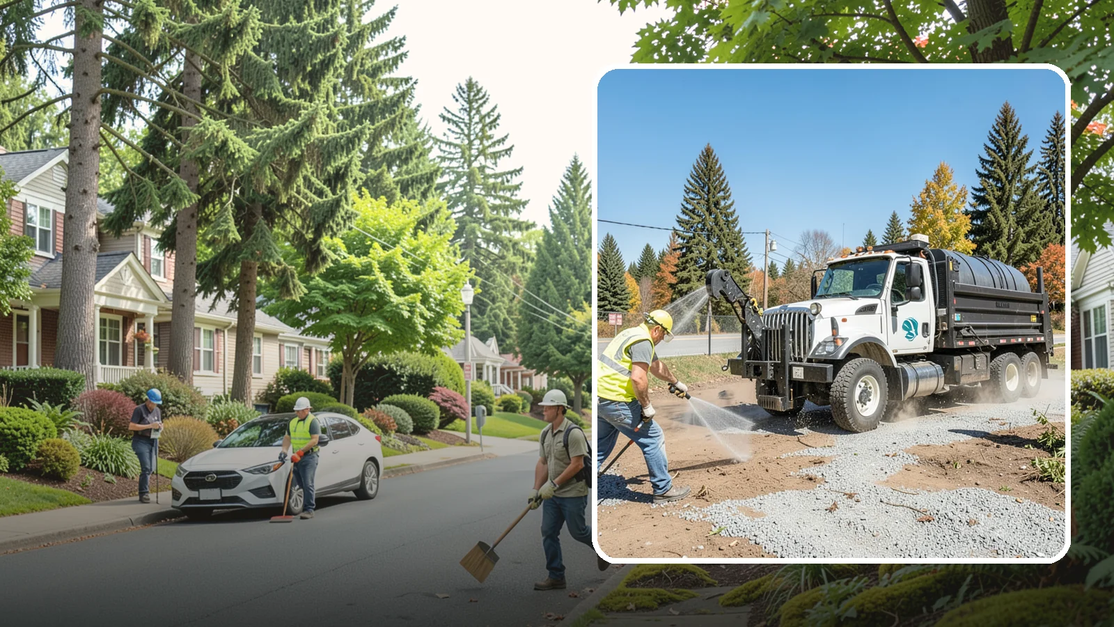 Bare Ground Vegetation Control in Beaux Arts Village, King County, WA - Long-residual vegetation control keeping gravel yards, fence lines, and equipment areas free of growth.