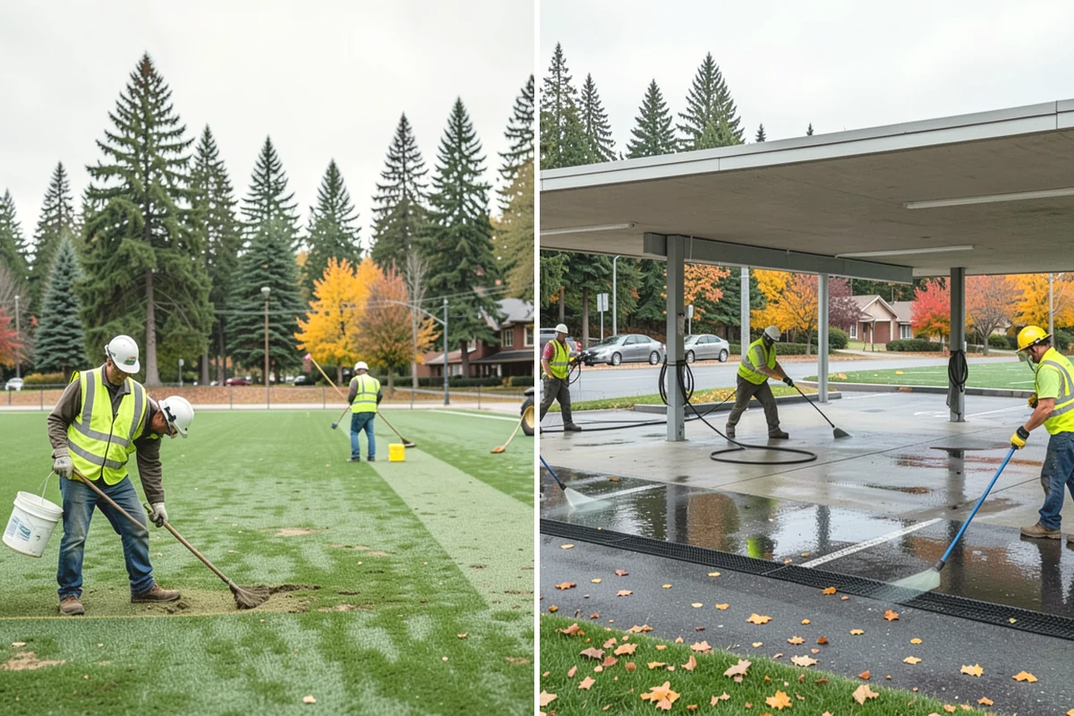 Bare Ground Vegetation Control in Black Diamond, King County, WA - Identify bare-ground zones and confirm setbacks from drainage and plantings