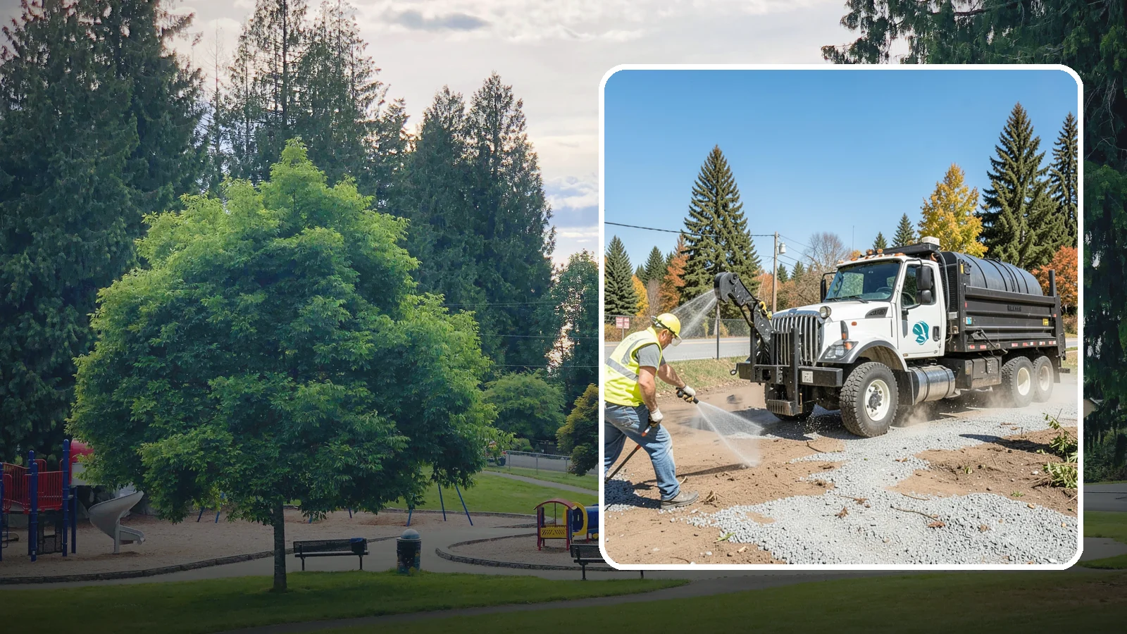Bare Ground Vegetation Control in Bonney Lake, Pierce County, WA - Long-residual vegetation control keeping gravel yards, fence lines, and equipment areas free of growth.