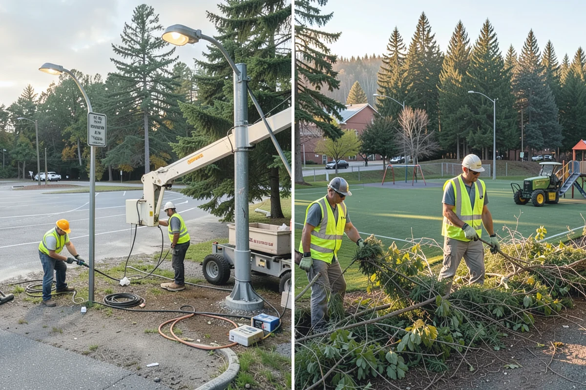 Bare Ground Vegetation Control in Buckley, Pierce County, WA - Identify bare-ground zones and confirm setbacks from drainage and plantings