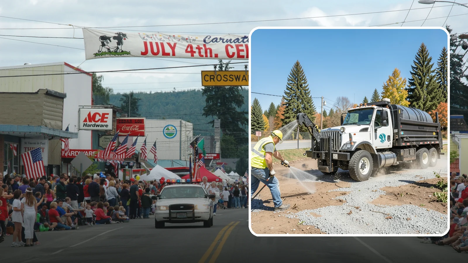 Bare Ground Vegetation Control in Carnation, King County, WA - Long-residual vegetation control keeping gravel yards, fence lines, and equipment areas free of growth.