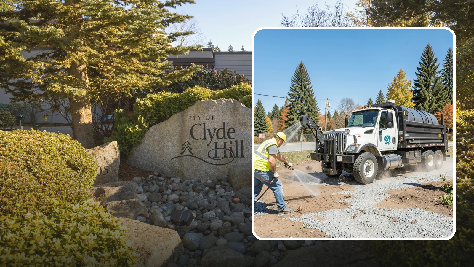 Bare Ground Vegetation Control in Clyde Hill, King County, WA - Long-residual vegetation control keeping gravel yards, fence lines, and equipment areas free of growth.