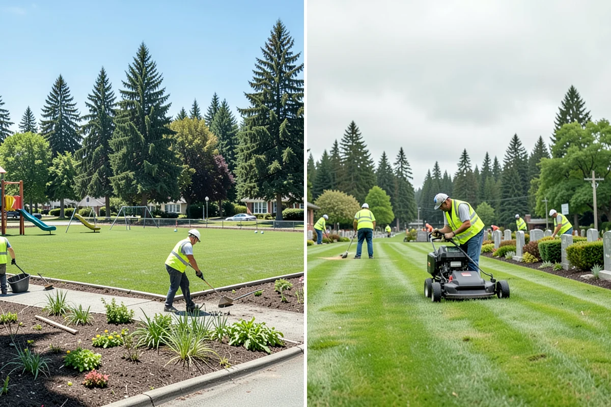 Bare Ground Vegetation Control in Concrete, Skagit County, WA - Identify bare-ground zones and confirm setbacks from drainage and plantings