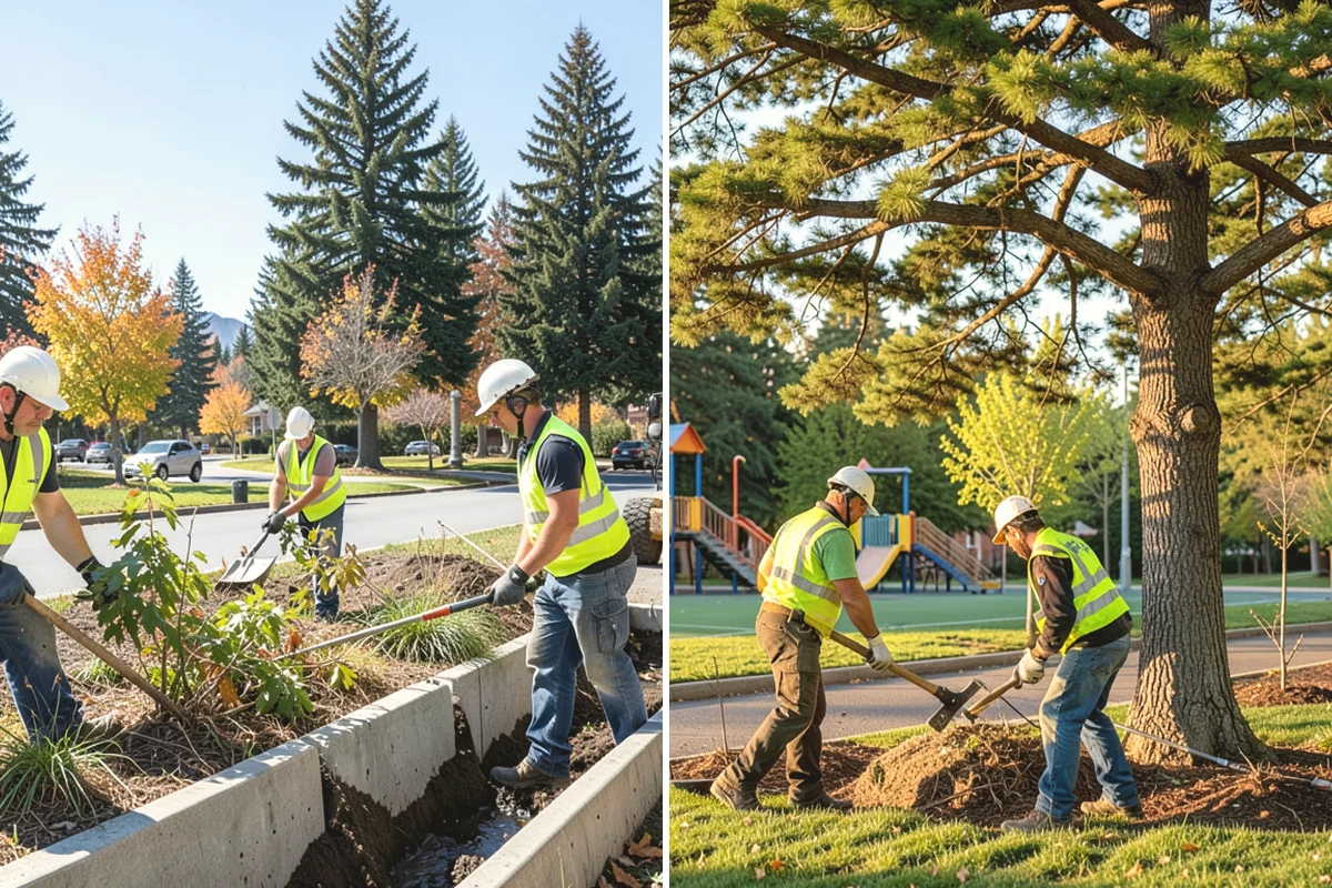 Bare Ground Vegetation Control in Covington, King County, WA - Identify bare-ground zones and confirm setbacks from drainage and plantings