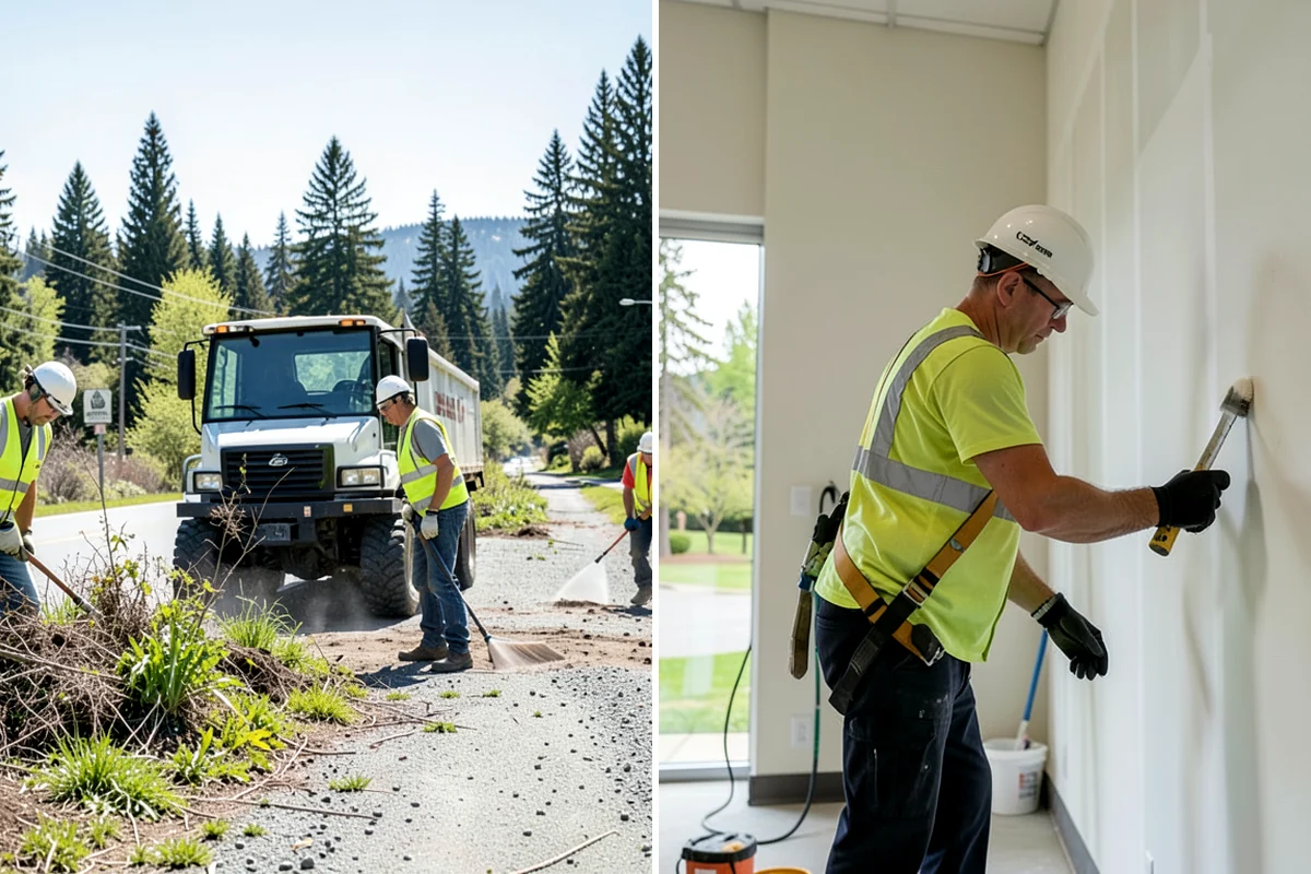 Bare Ground Vegetation Control in Everett, Snohomish County, WA - Identify bare-ground zones and confirm setbacks from drainage and plantings
