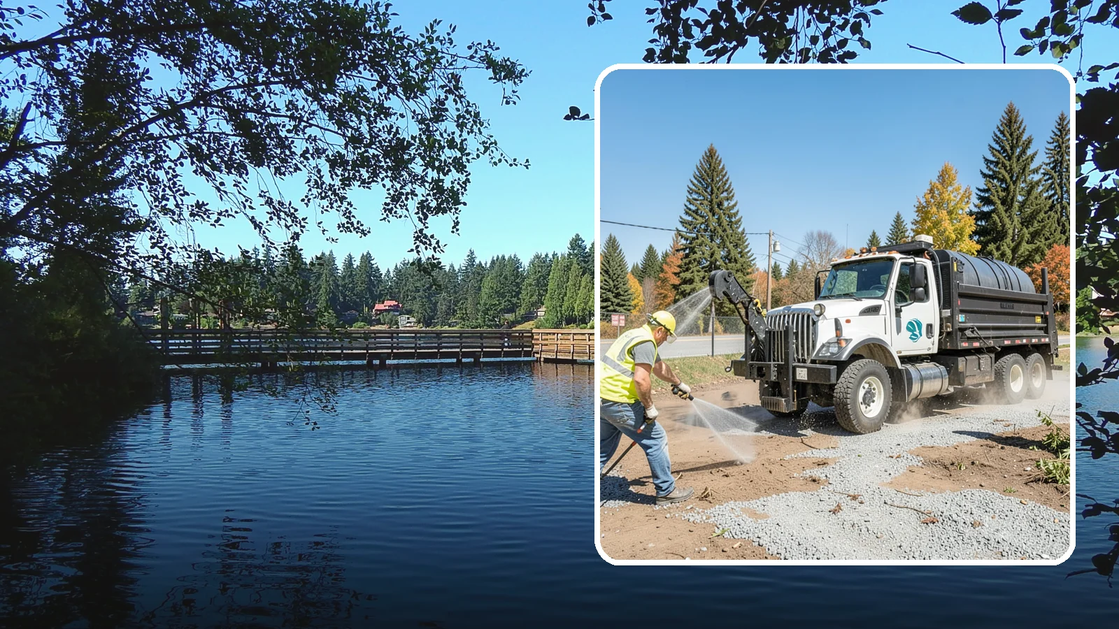 Bare Ground Vegetation Control in Federal Way, King County, WA - Long-residual vegetation control keeping gravel yards, fence lines, and equipment areas free of growth.