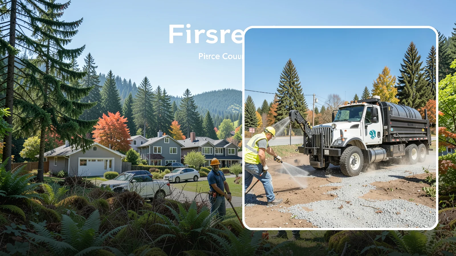 Bare Ground Vegetation Control in Fircrest, Pierce County, WA - Long-residual vegetation control keeping gravel yards, fence lines, and equipment areas free of growth.