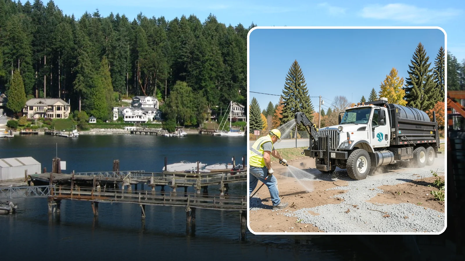 Bare Ground Vegetation Control in Gig Harbor, Pierce County, WA - Long-residual vegetation control keeping gravel yards, fence lines, and equipment areas free of growth.