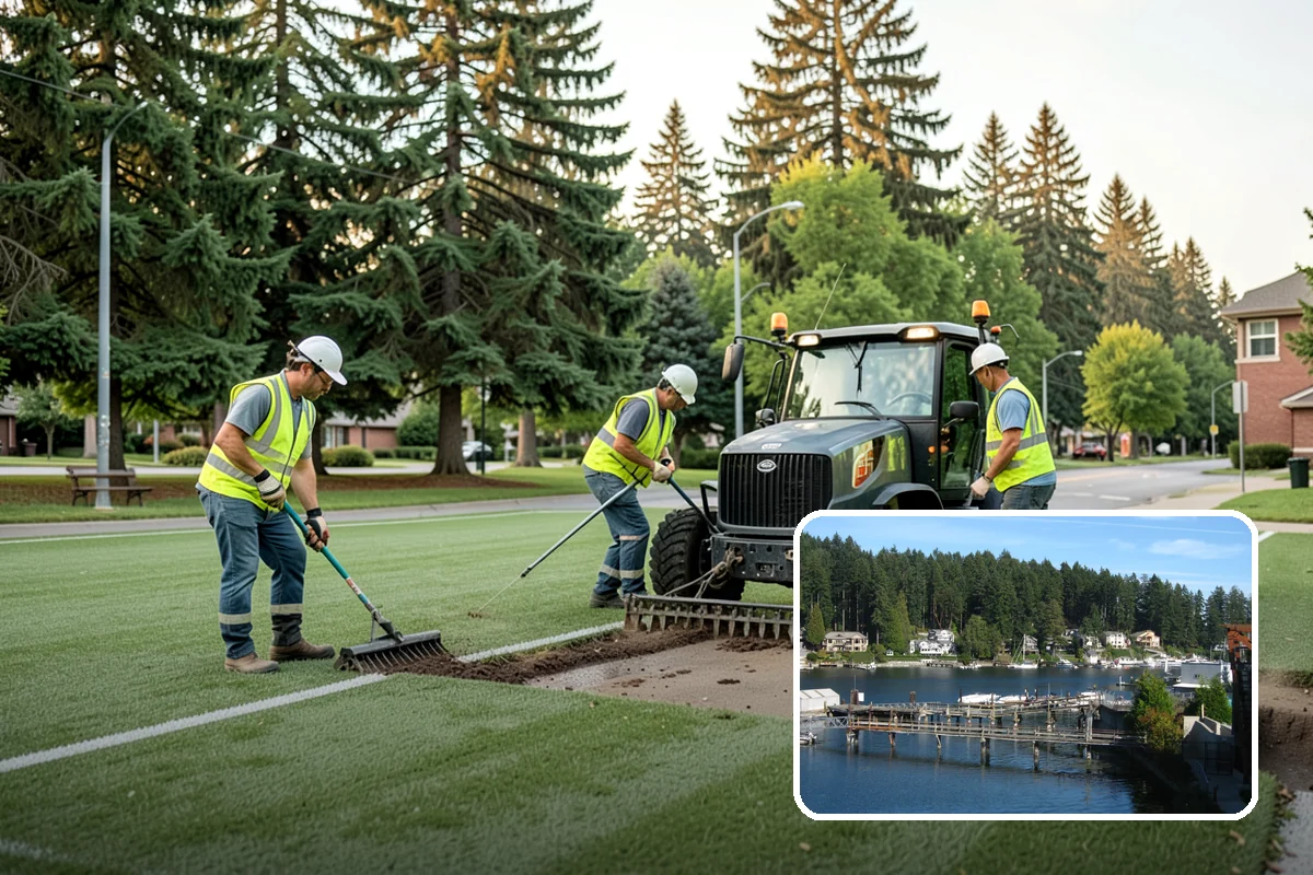 Bare Ground Vegetation Control in Gig Harbor, Pierce County, WA - Keeps operational yards and fence lines clear for a full season