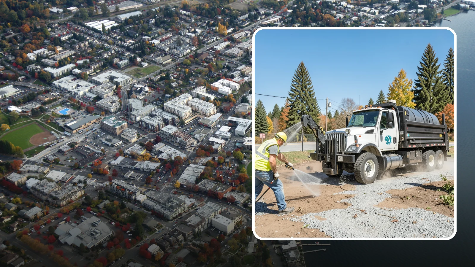 Bare Ground Vegetation Control in Kirkland, King County, WA - Long-residual vegetation control keeping gravel yards, fence lines, and equipment areas free of growth.