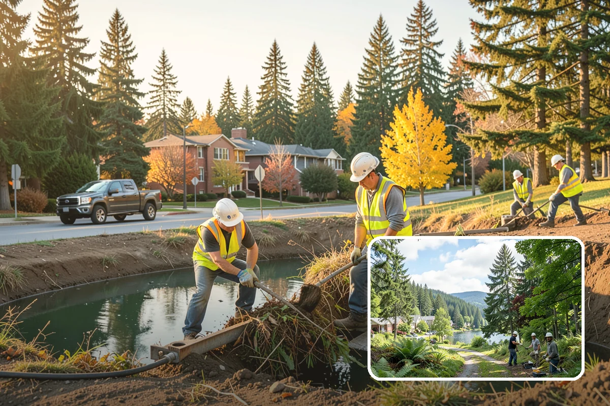 Bare Ground Vegetation Control in Lake Forest Park, King County, WA - Keeps operational yards and fence lines clear for a full season