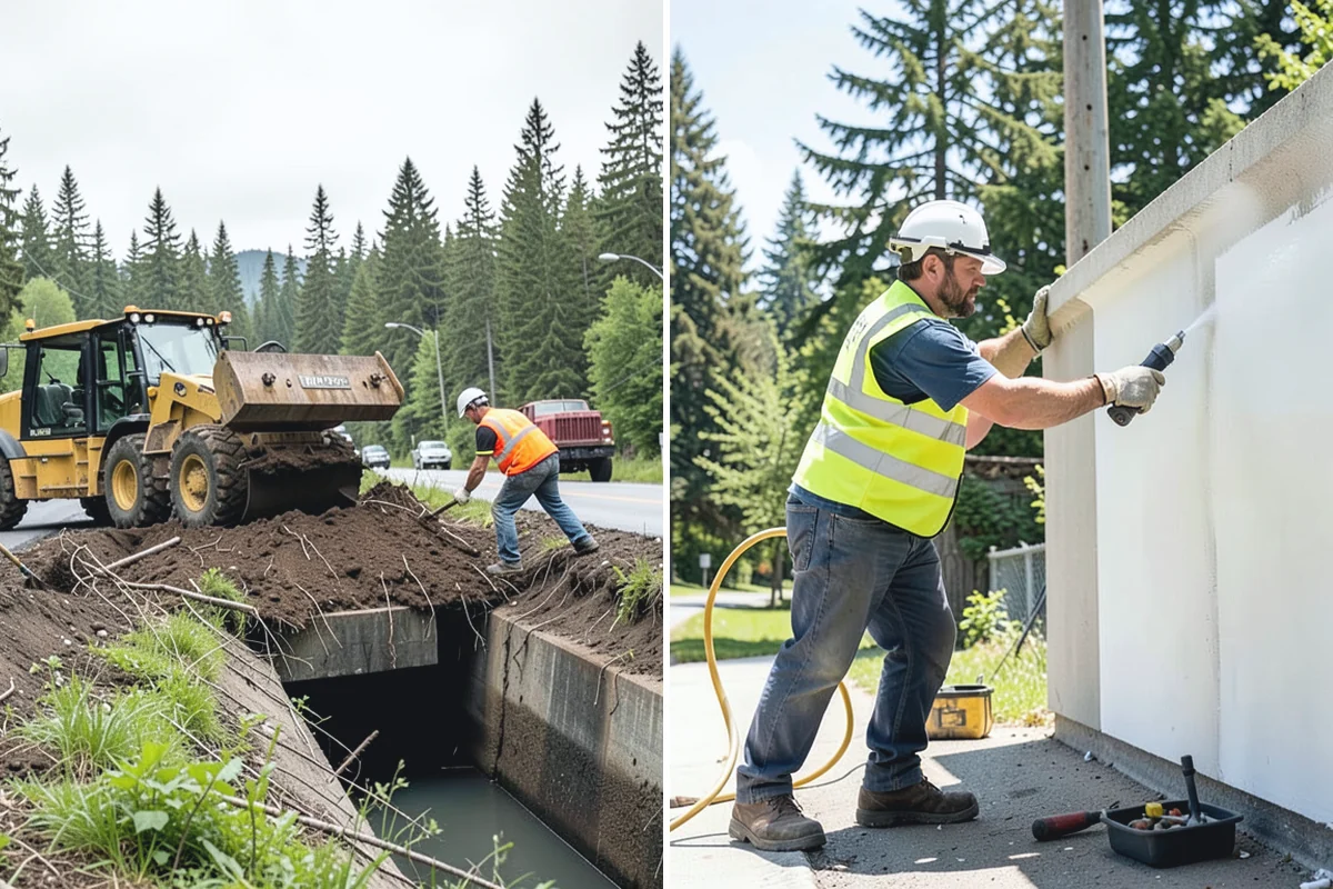 Bare Ground Vegetation Control in Medina, King County, WA - Identify bare-ground zones and confirm setbacks from drainage and plantings