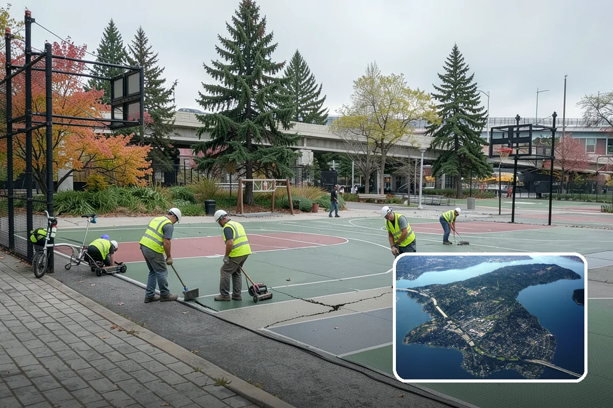 Bare Ground Vegetation Control in Mercer Island, King County, WA - Keeps operational yards and fence lines clear for a full season