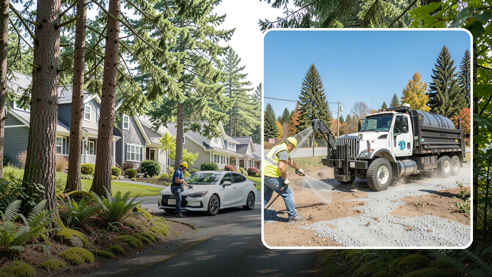 Bare Ground Vegetation Control in Normandy Park, King County, WA - Long-residual vegetation control keeping gravel yards, fence lines, and equipment areas free of growth.