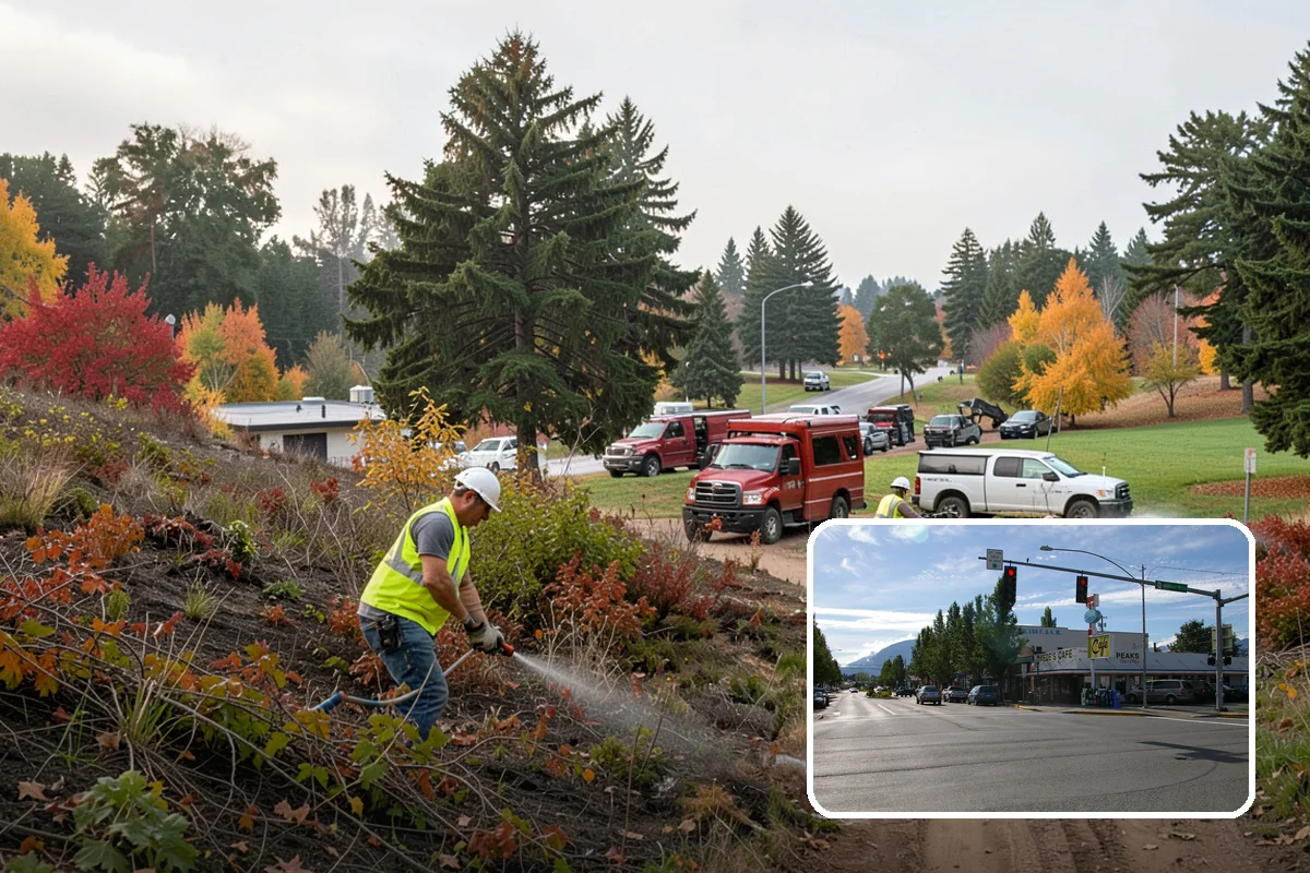 Bare Ground Vegetation Control in North Bend, King County, WA - Keeps operational yards and fence lines clear for a full season