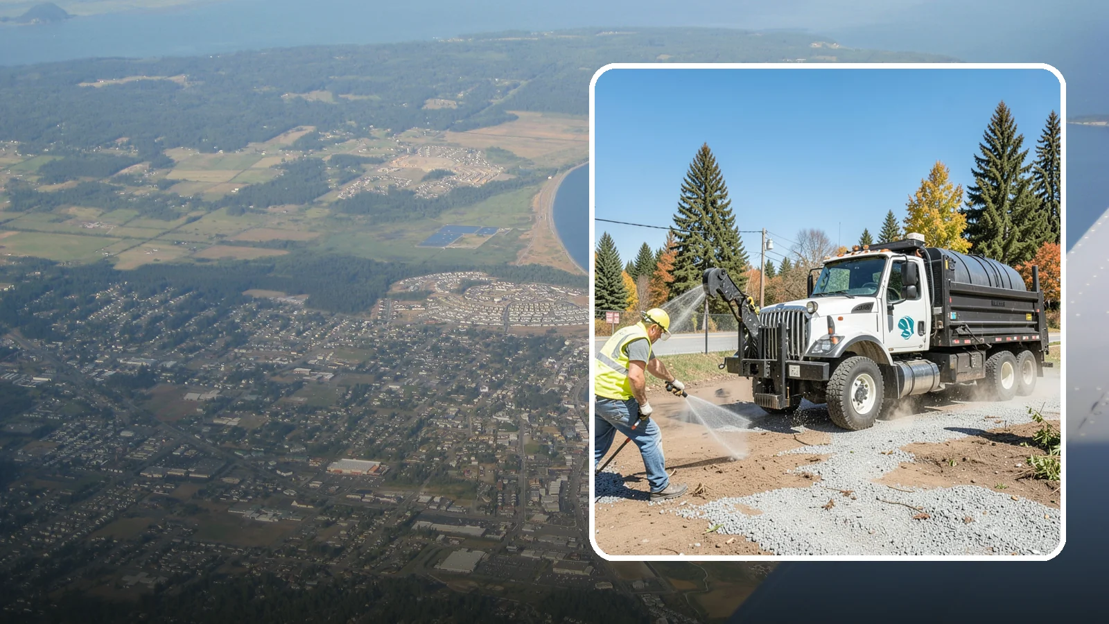 Bare Ground Vegetation Control in Oak Harbor, Island County, WA - Long-residual vegetation control keeping gravel yards, fence lines, and equipment areas free of growth.