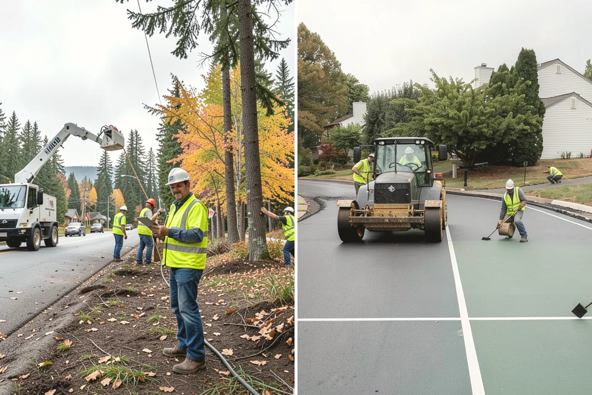 Bare Ground Vegetation Control in Oak Harbor, Island County, WA - Identify bare-ground zones and confirm setbacks from drainage and plantings