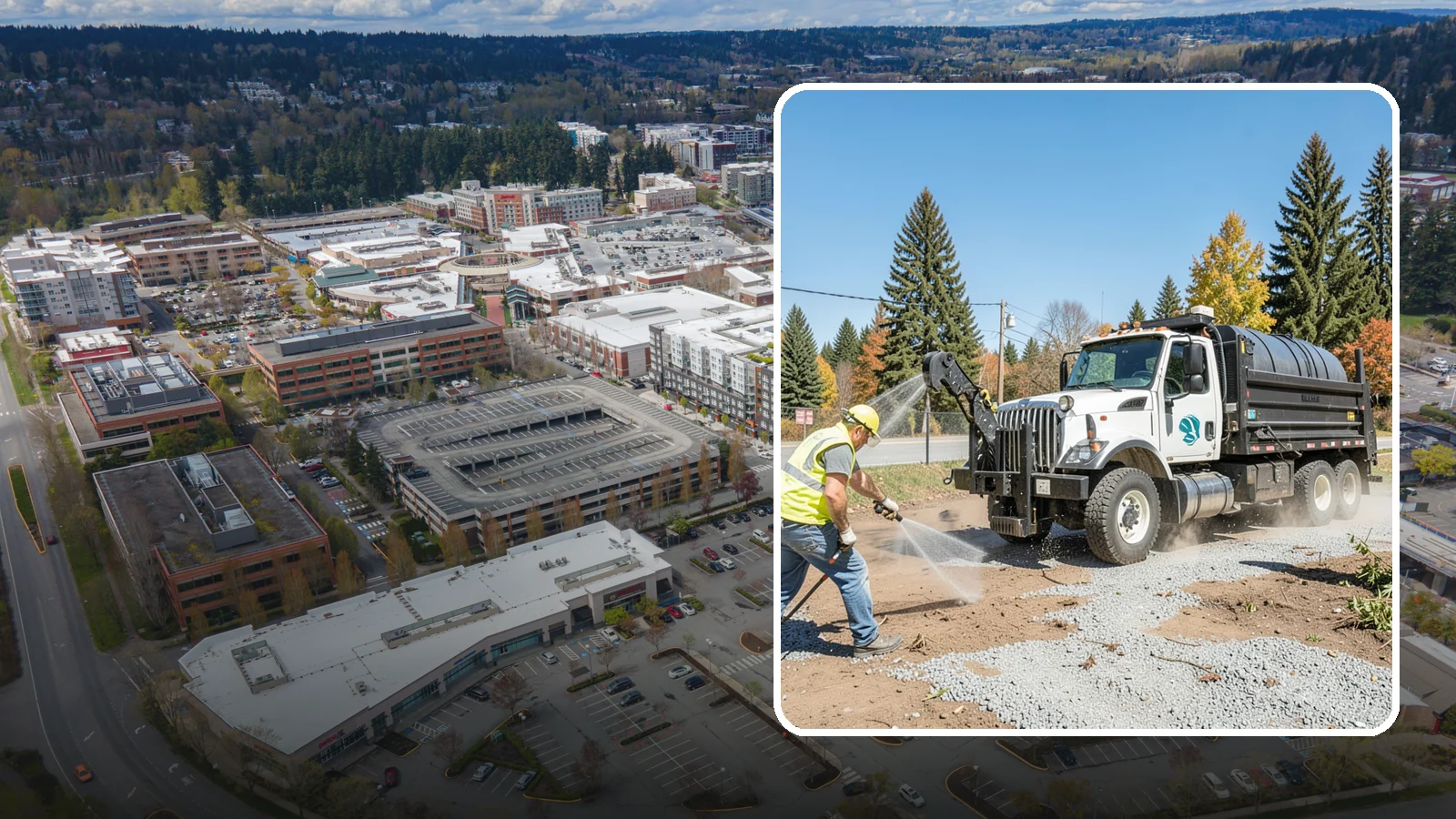 Bare Ground Vegetation Control in Redmond, King County, WA - Long-residual vegetation control keeping gravel yards, fence lines, and equipment areas free of growth.