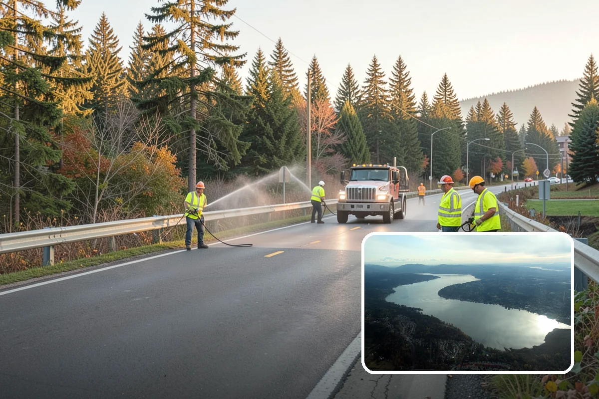 Bare Ground Vegetation Control in Sammamish, King County, WA - Keeps operational yards and fence lines clear for a full season