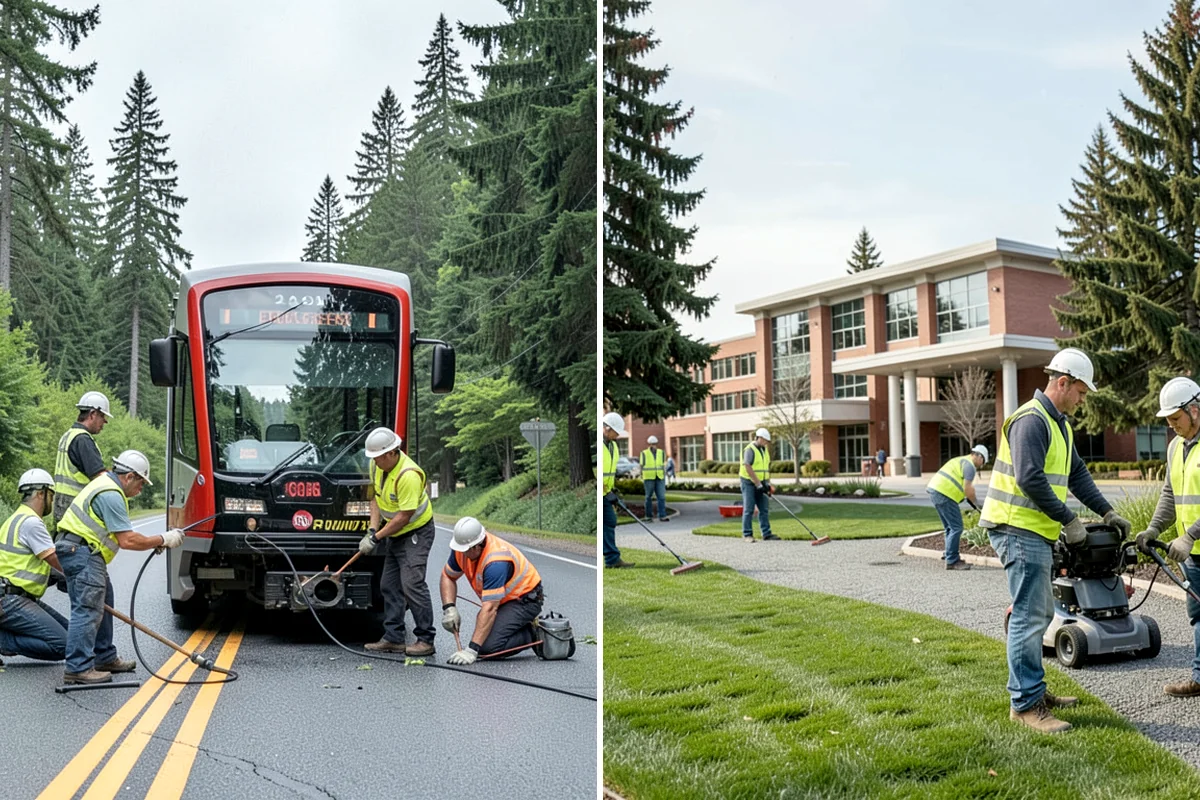 Bare Ground Vegetation Control in Seattle, King County, WA - Identify bare-ground zones and confirm setbacks from drainage and plantings