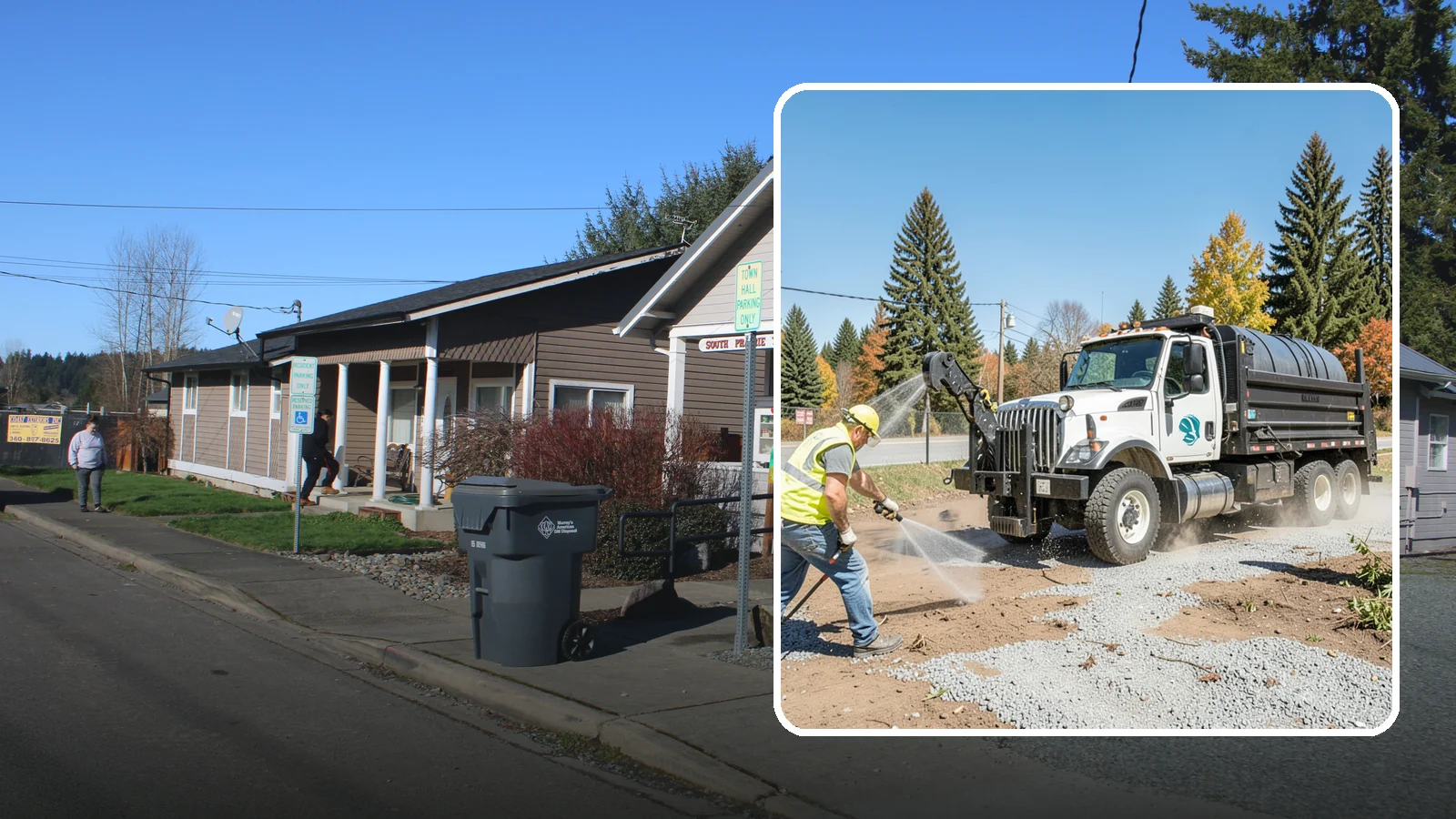 Bare Ground Vegetation Control in South Prairie, Pierce County, WA - Long-residual vegetation control keeping gravel yards, fence lines, and equipment areas free of growth.