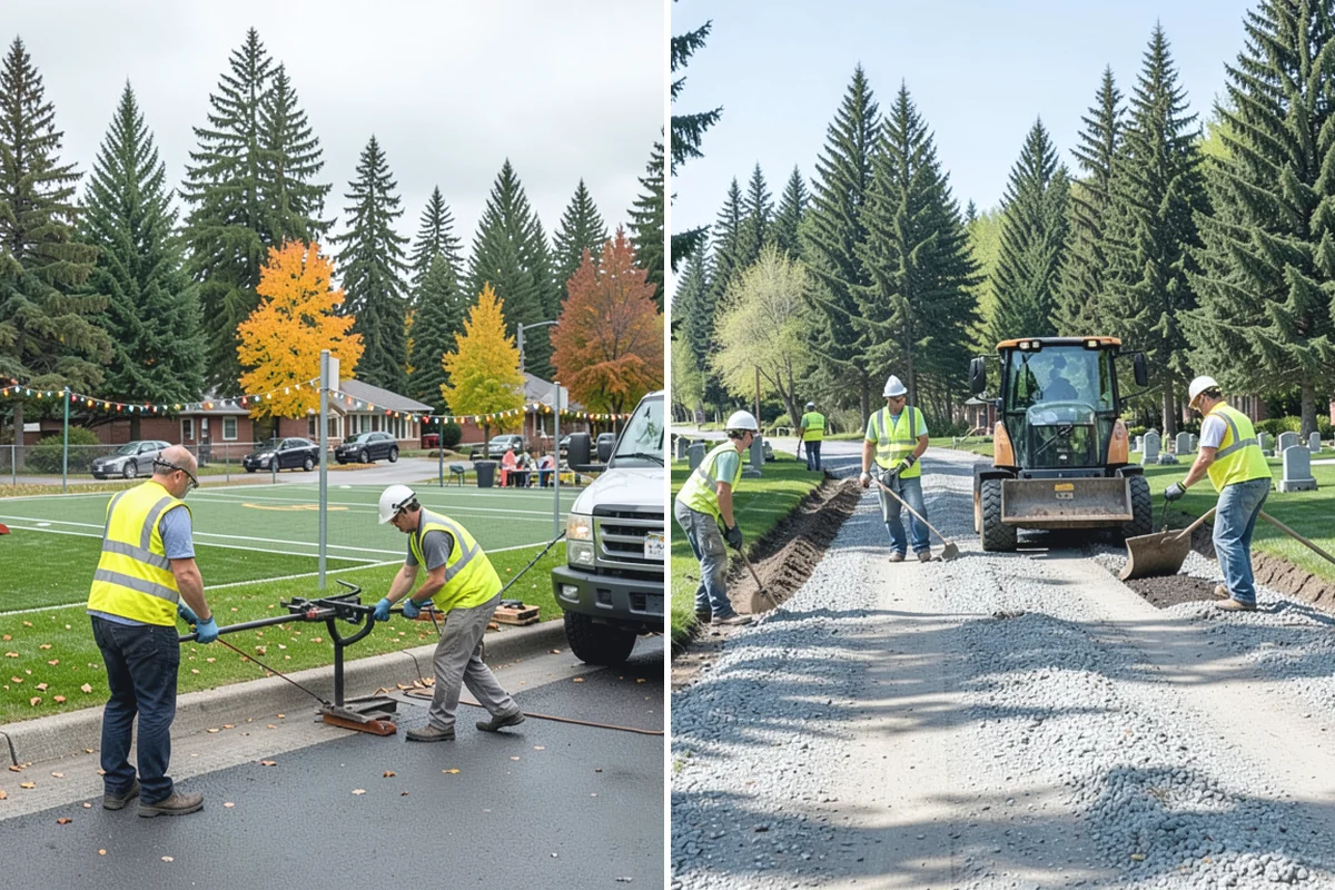 Bare Ground Vegetation Control in Woodinville, King County, WA - Identify bare-ground zones and confirm setbacks from drainage and plantings