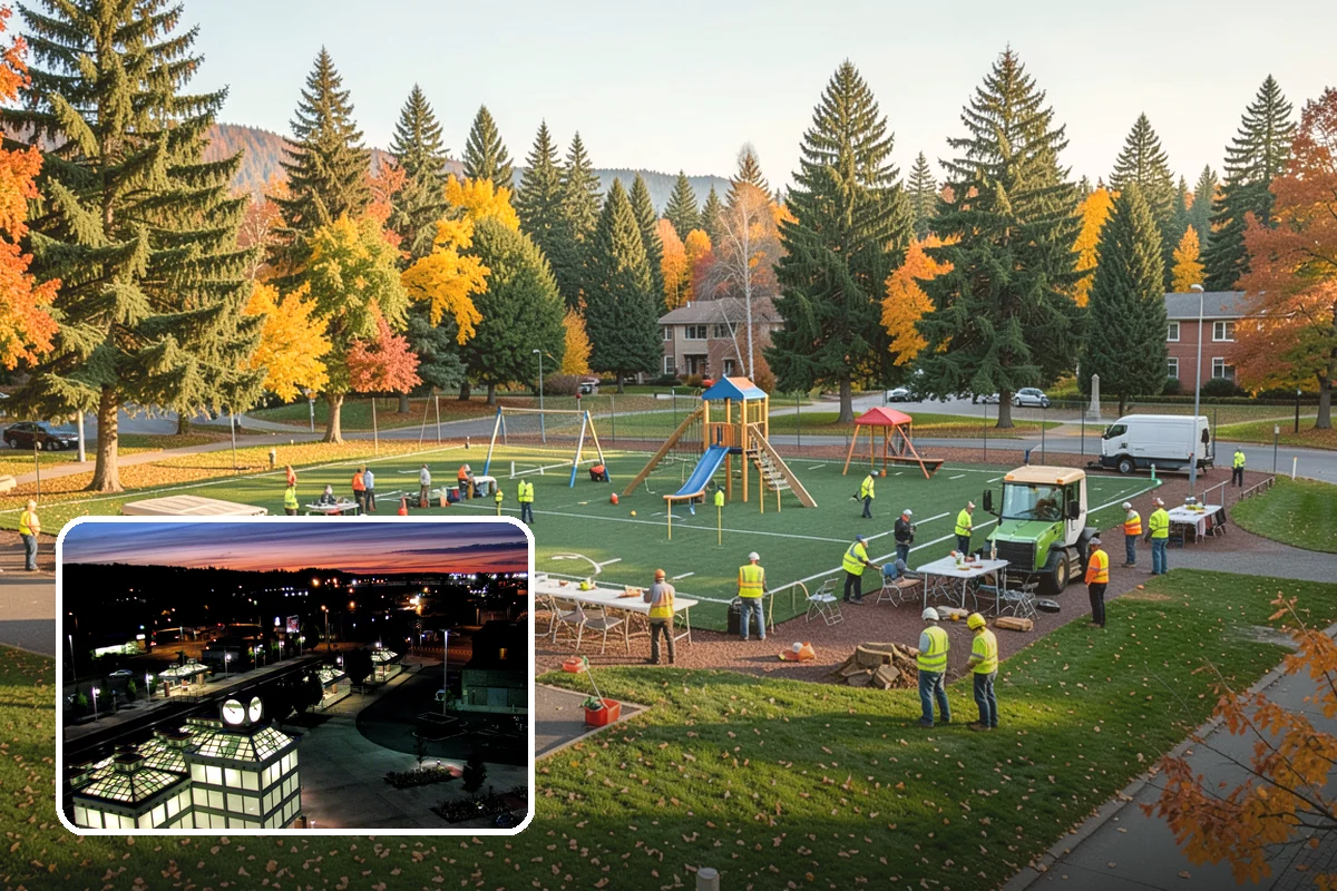 Bark Installation in Auburn, King County, WA - Clean, uniform coverage across beds and pathways