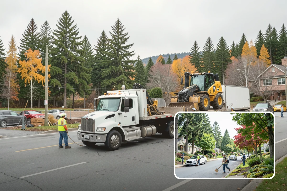 Bark Installation in Beaux Arts Village, King County, WA - Clean, uniform coverage across beds and pathways